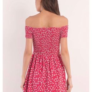 Floral off the shoulder dress